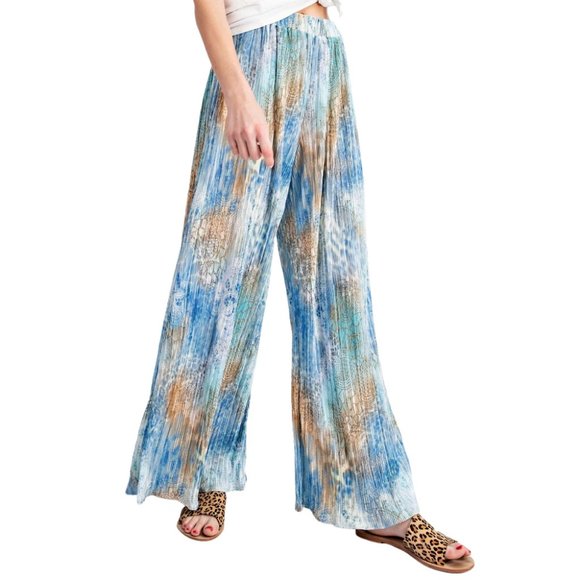 NWT- Women’s Wide Leg Pleated Pull On Bodre Pant - Picture 2 of 5